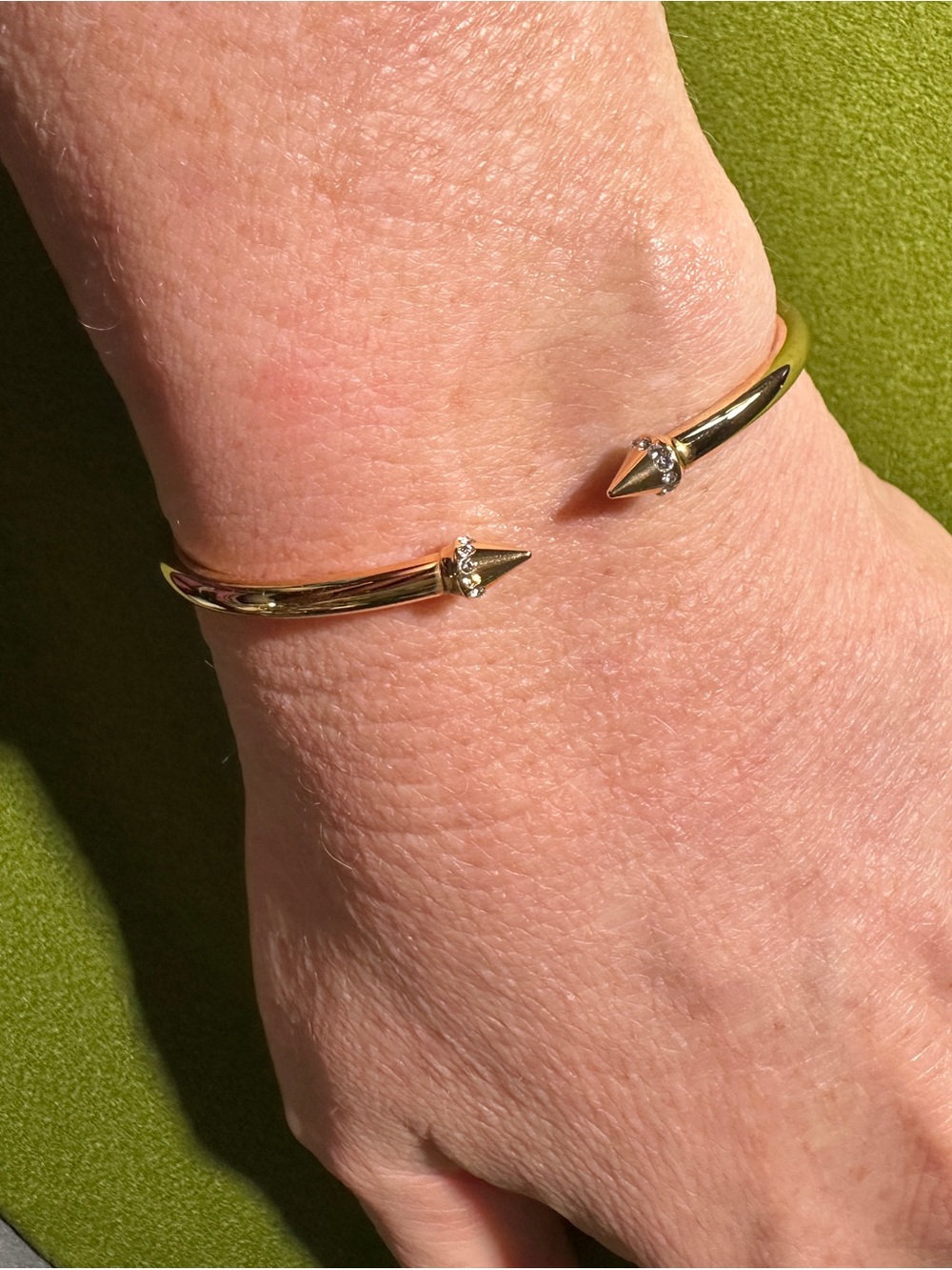 Vita Fede Gold Spike Open Cuff Bracelet